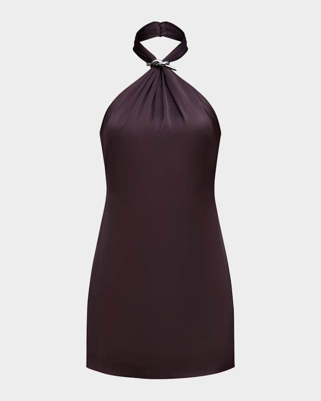 Layla Charmeuse Bodycon Halter Mini Dress